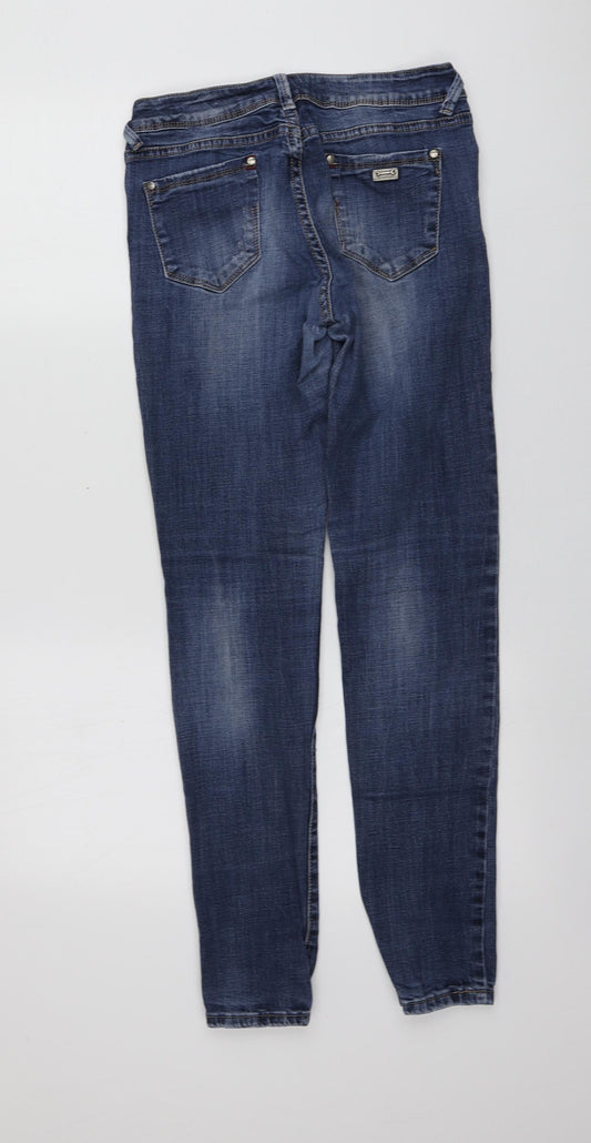 Version Jeans Womens Blue Cotton Skinny Jeans Size 29 L29 in Regular