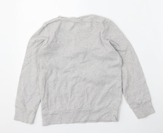 NEXT Girls Grey Cotton Pullover Sweatshirt Size 8 Years