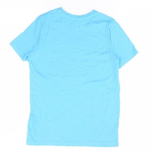 Florence + Fred Boys Blue Cotton Jersey T-Shirt Size 11-12 Years Round Neck
