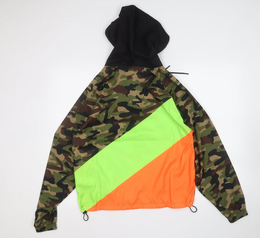 WE AR Mens Multicoloured Camouflage Windbreaker Coat Size M - Zumba