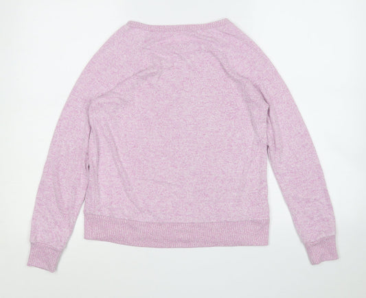 Dunnes Stores Girls Pink Round Neck Viscose Pullover Jumper Size L - One of a kind