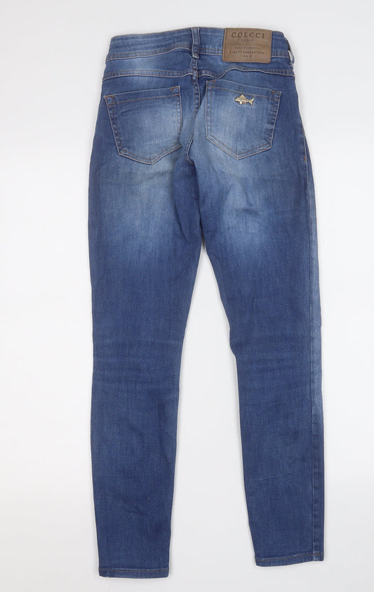 Colcci Womens Blue Cotton Skinny Jeans Size 8 L26 in Regular