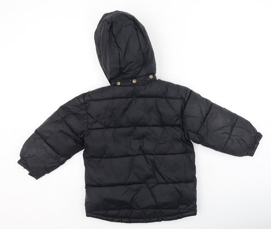 Gap Boys Black Puffer Jacket Coat Size XS