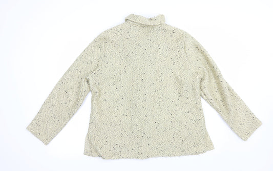 Emark Womens Beige Jacket Coatigan Size XL Button