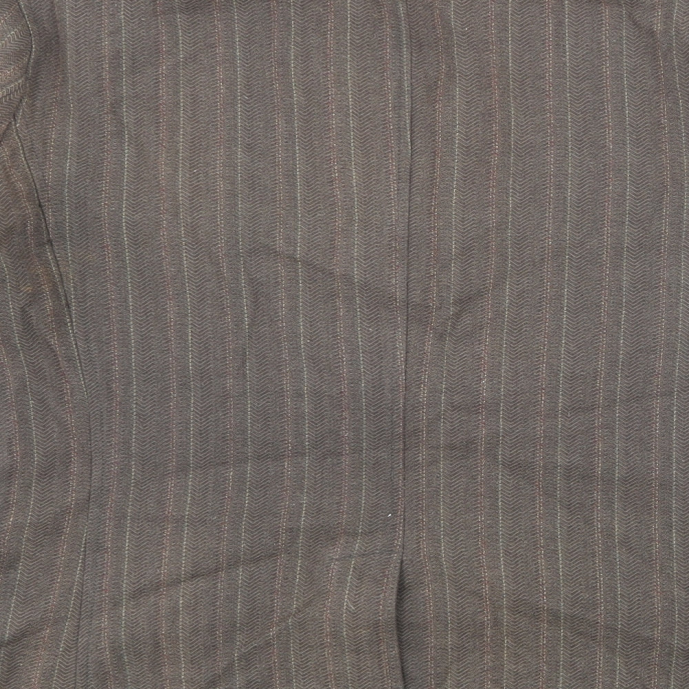 H&M Womens Brown Plaid Jacket Blazer Size M