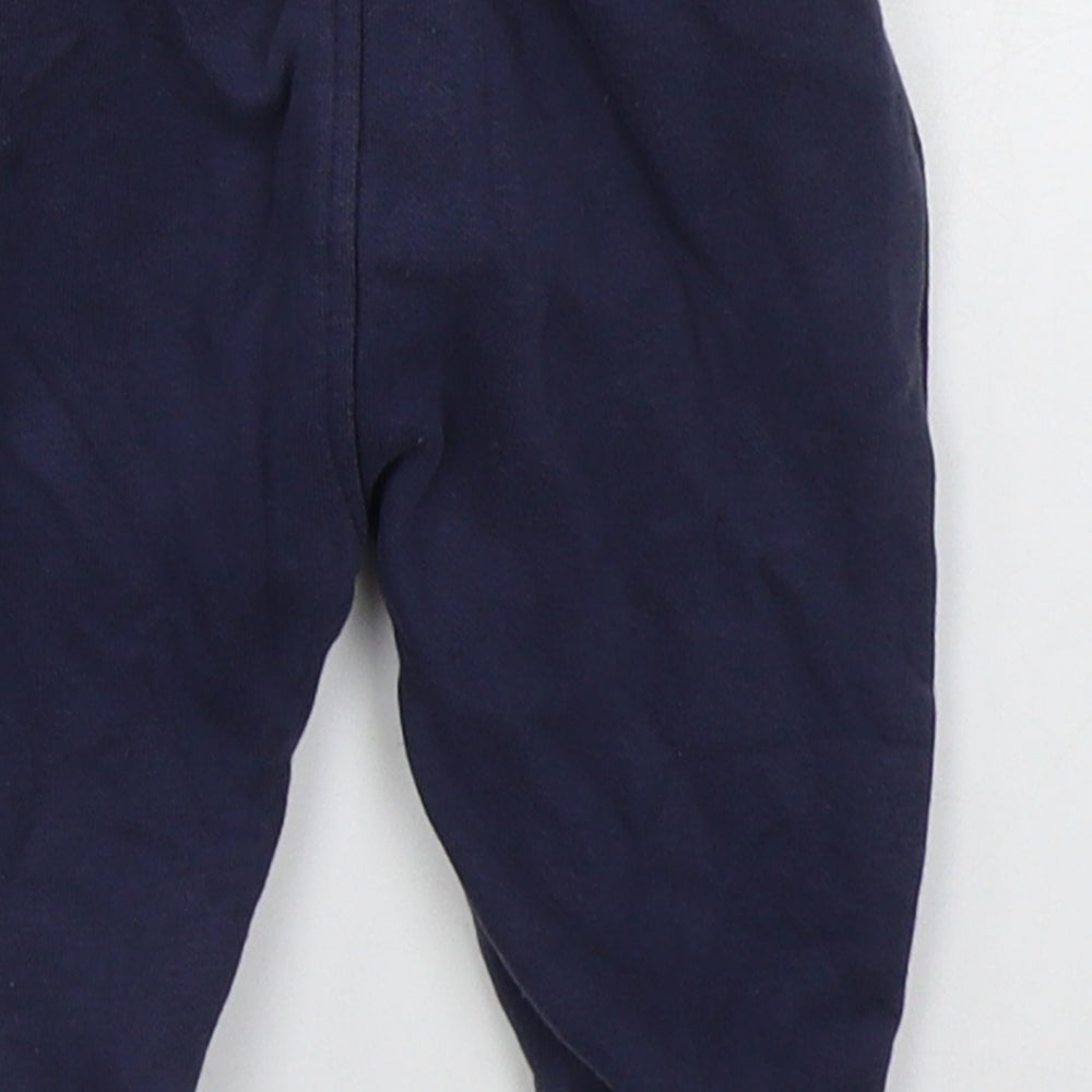 George Boys Blue Cotton Sweatpants Trousers Size 3-6 Months Drawstring