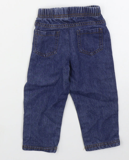 Cheeky Chimp Boys Blue Cotton Capri Jeans Size 6-9 Months