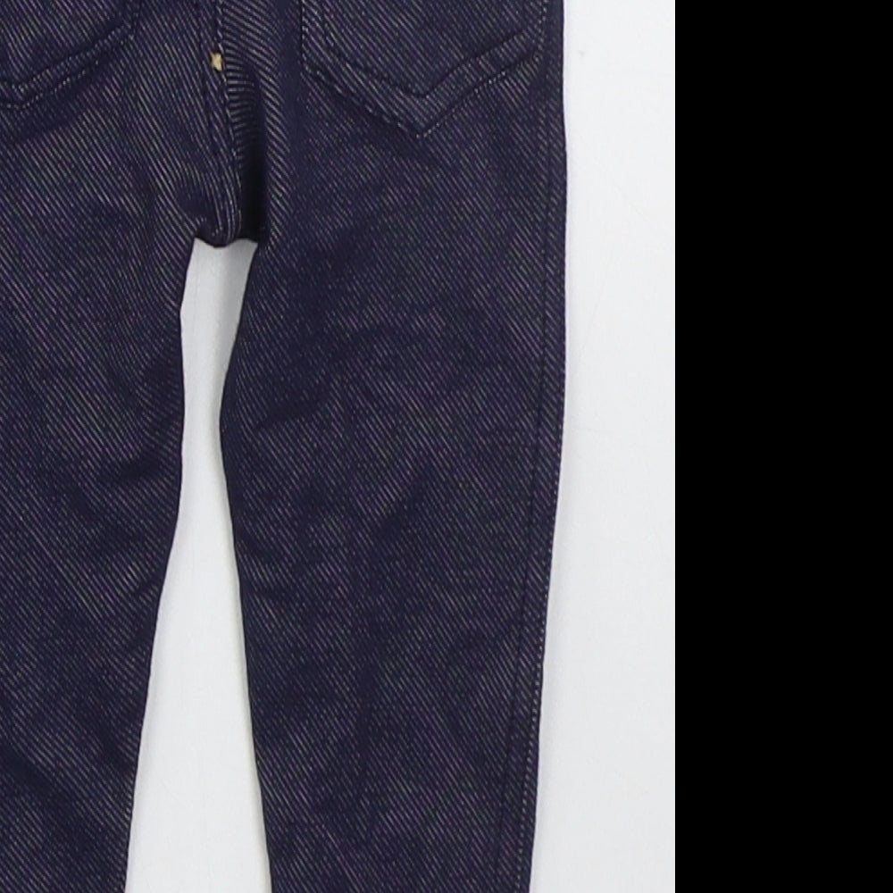 Brand and care label for Dunnes girls’ blue cotton capri jeans, size 9-12, months - jeggings