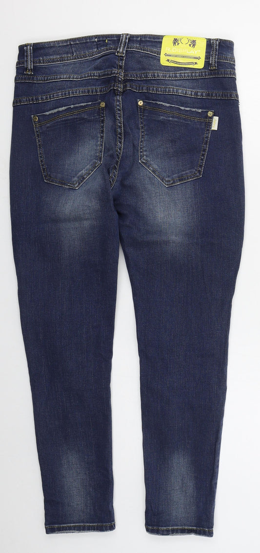 R Display Womens Blue Cotton Skinny Jeans Size 29 in L26 in Regular Buckle