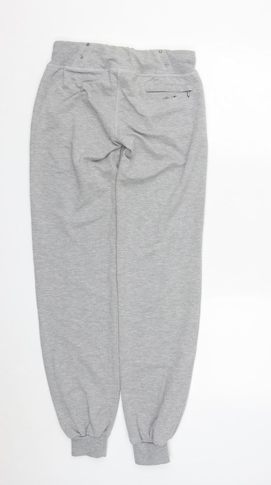 Extory Womens Grey Polyester Jogger Trousers Size S L31 in Regular Drawstring