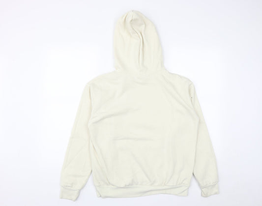 Disney Womens Beige Polyester Pullover Hoodie Size S Drawstring - mic