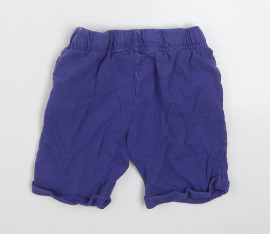 Matalan Boys Blue 100% Cotton Jogger Trousers Size 5-6 Years Regular Tie
