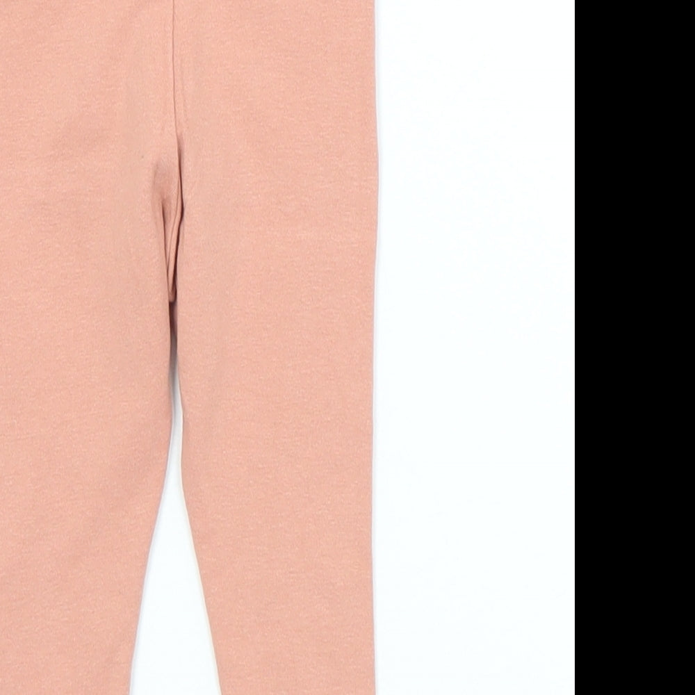 Primark Girls Beige Cotton Capri Leggings Size 9 Months