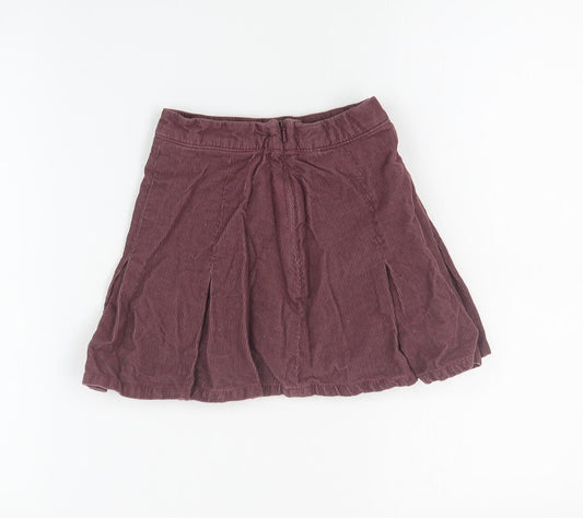 NEXT Girls Purple Cotton A-Line Skirt Size 3 Years Regular Zip