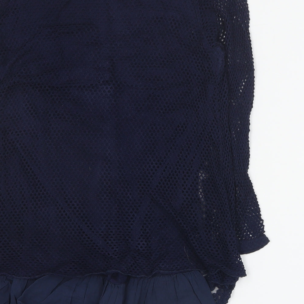 Apricot Womens Blue Viscose Basic Blouse Size S Round Neck