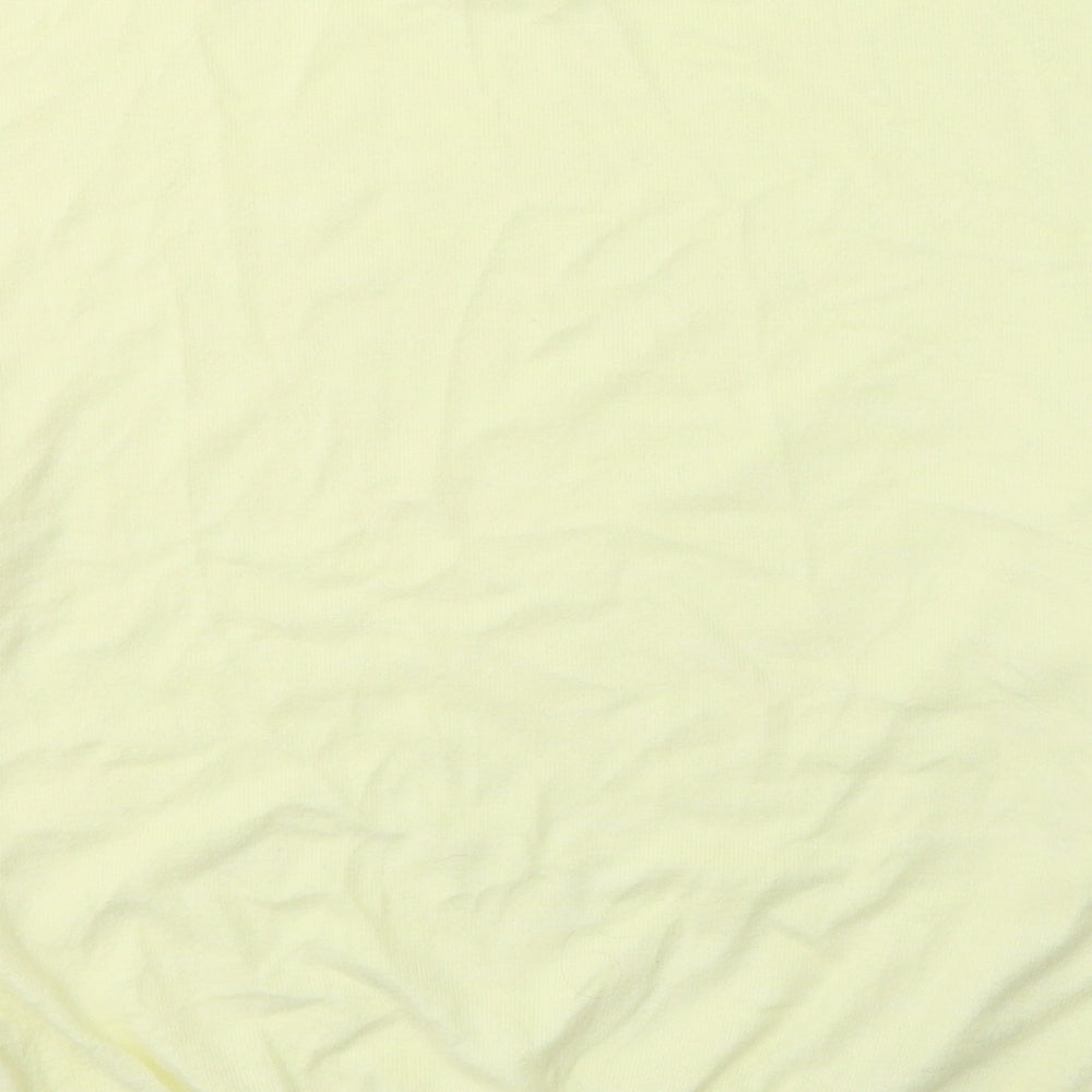 NEXT Womens Yellow Viscose Jersey T-Shirt Size 14 Round Neck