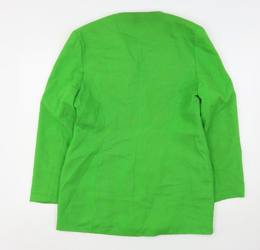Comola Rhodes Womens Green Jacket Blazer Size 14 Button