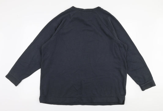 H&M Mens Blue Cotton Pullover Sweatshirt Size L