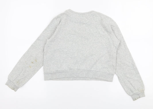H&M Girls Grey Cotton Pullover Sweatshirt Size 9-10 Years Pullover - I love dreaming