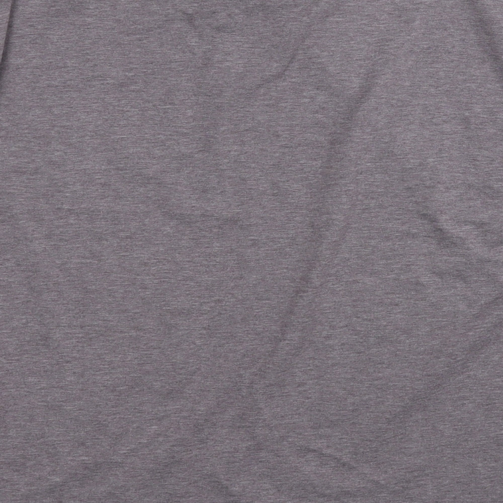 Dunnes Stores Womens Grey Polyester Basic T-Shirt Size M Round Neck