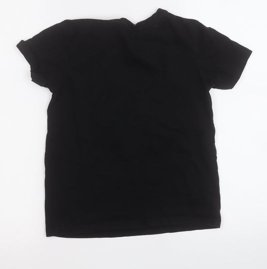George Boys Black Cotton Pullover T-Shirt Size 9-10 Years Round Neck - Legit Gamer