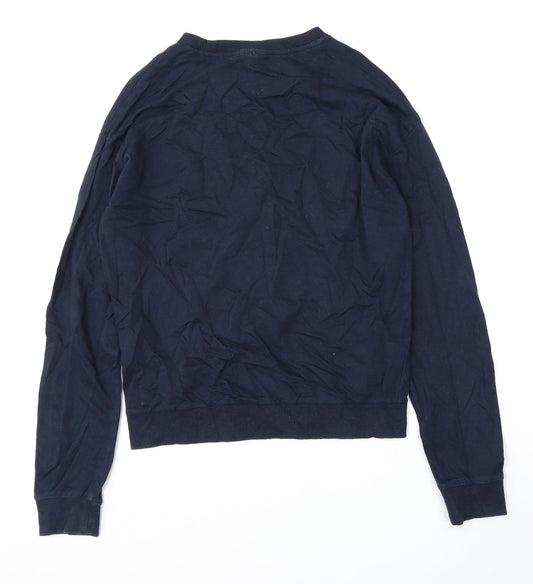 H&M Mens Blue Cotton Pullover Sweatshirt Size XS