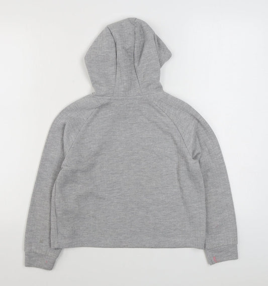 Primark Girls Grey Cotton Pullover Hoodie Size 10-11 Years Pullover