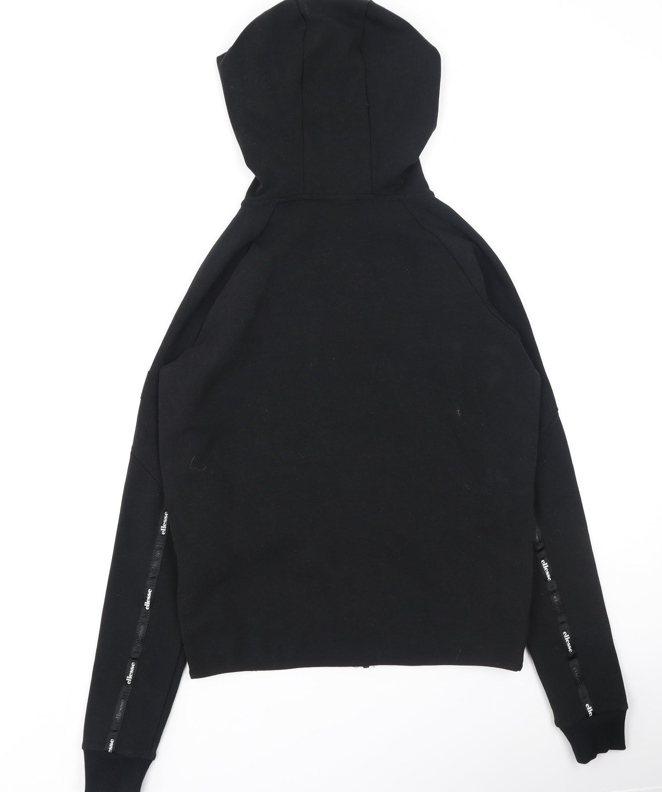 ellesse Womens Black Round Neck  Cotton Full Zip Jumper Size 6