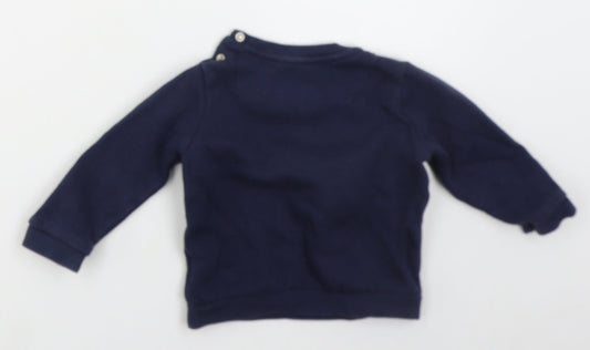 Fred & Flo Boys Blue Cotton Basic T-Shirt Size 9-12 Months Crew Neck Pullover - You Are My World
