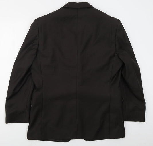 Greenwoods Mens Brown Polyester Jacket Suit Jacket Size 42