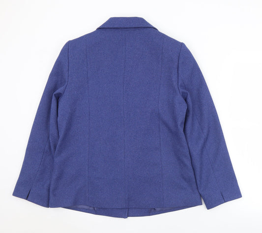 EWM Womens Blue Jacket Size 14 Button