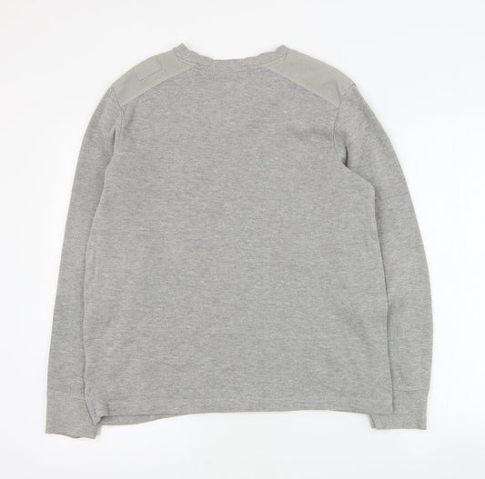 Dissident Mens Grey Cotton Pullover Sweatshirt Size M