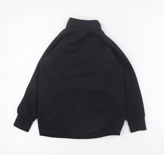 Dunnes Boys Black Polyester Pullover Sweatshirt Size 6-7 Years Zip
