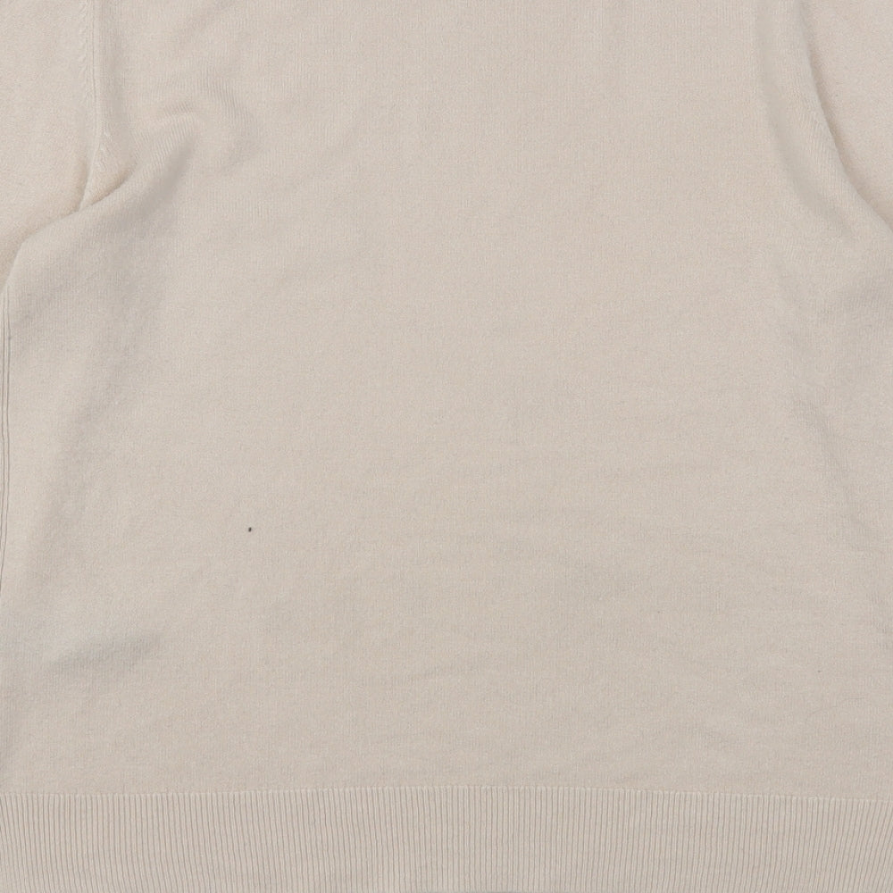 Marks and Spencer Womens Pink Round Neck Acrylic Pullover Jumper Size 12