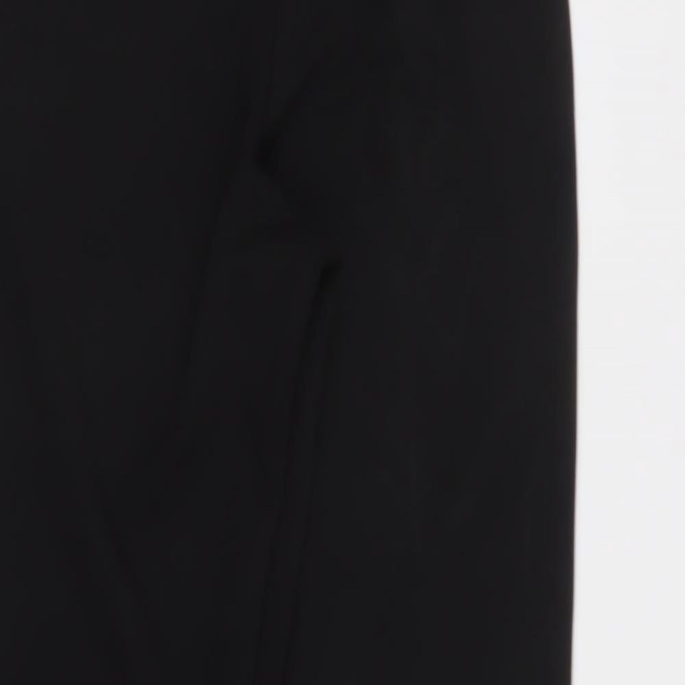 H&M Womens Black Polyester Trousers Size M L28 in Regular