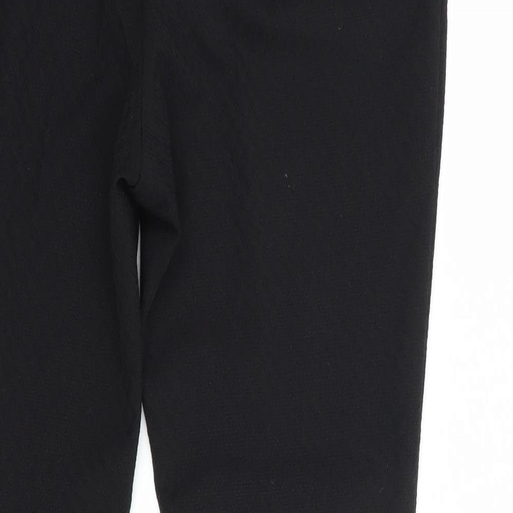 NEXT Womens Black Polyester Dress Pants Trousers Size 10 L30 in Regular Hook & Loop