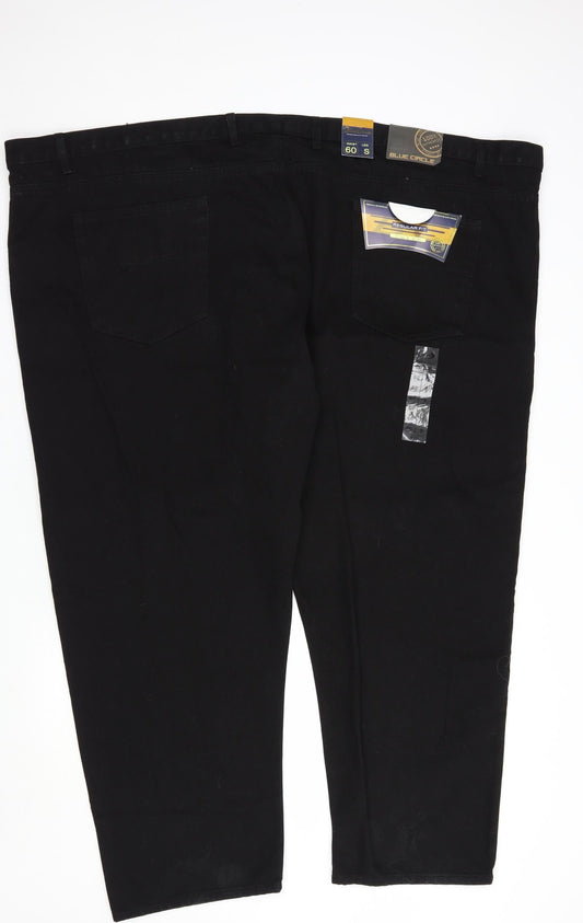 Blue Circle Womens Black Cotton Straight Jeans Size 61 in L30 in Regular Button