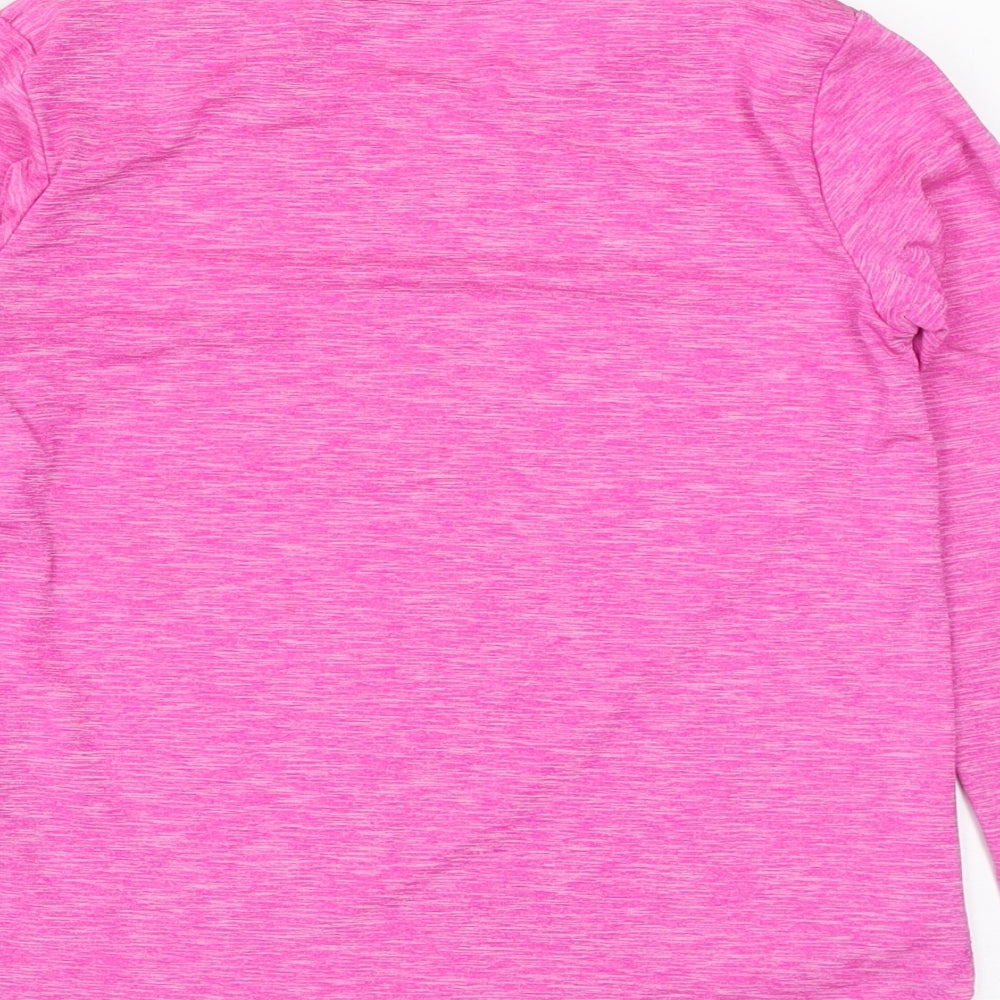 Dunnes Girls Pink Polyester Basic T-Shirt Size 8-9 Years Round Neck