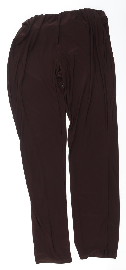 Anthony Womens Brown Polyester Jegging Trousers Size M L29 in Regular