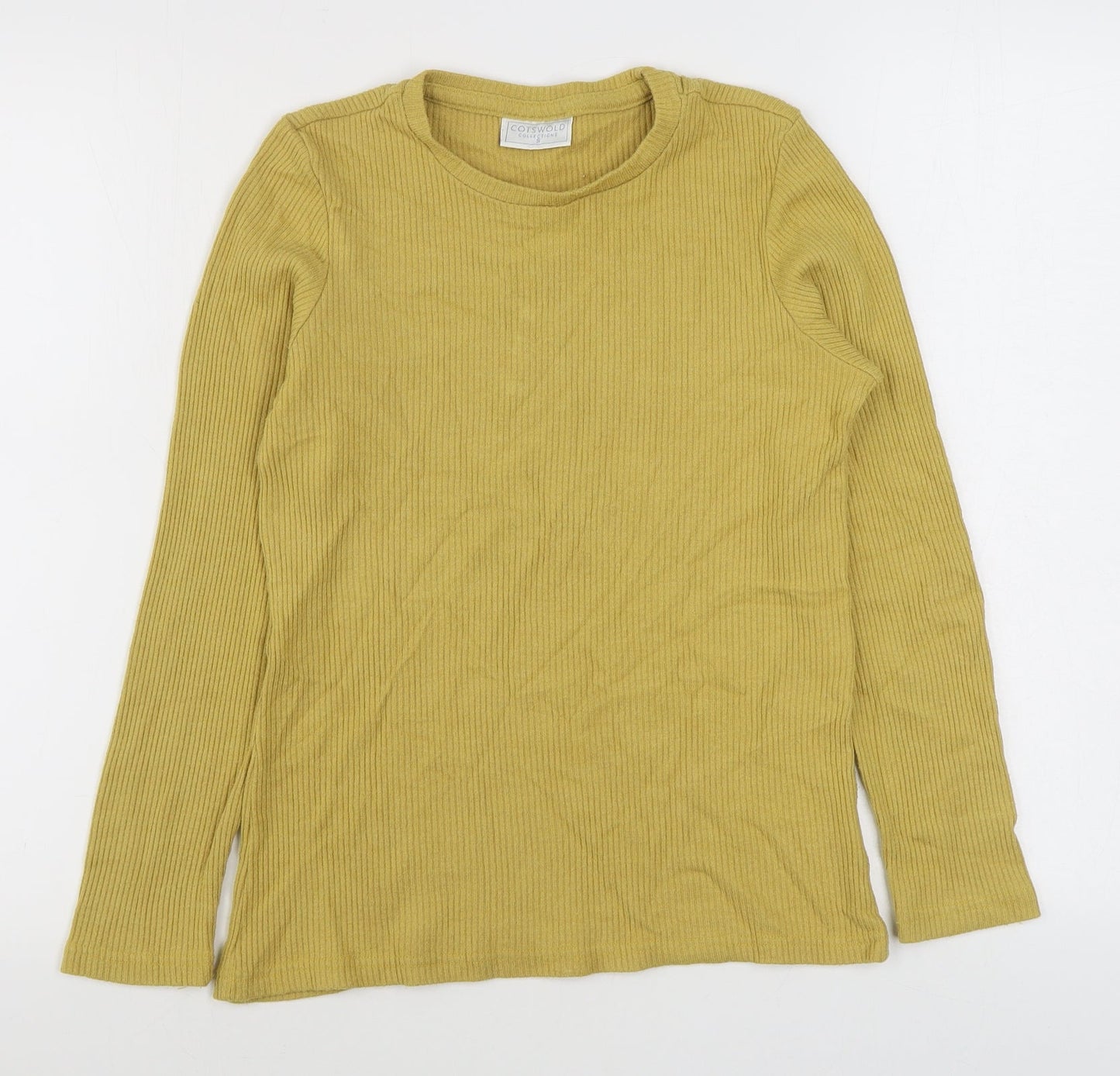 Cotswold Womens Yellow Round Neck Viscose Pullover Jumper Size S