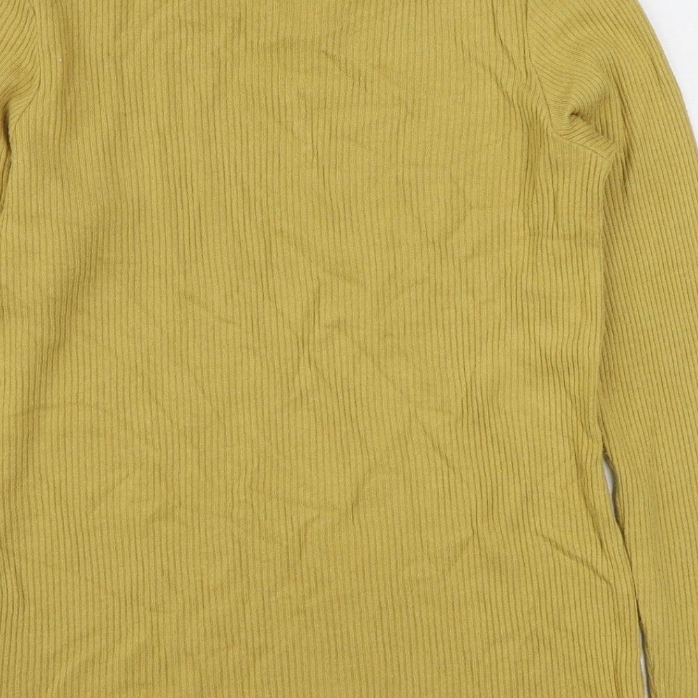 Cotswold Womens Yellow Round Neck Viscose Pullover Jumper Size S