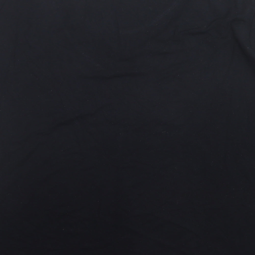 Missguided Womens Black Viscose Basic T-Shirt Size 12 V-Neck