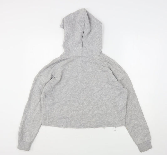 New Look Girls Grey Polyester Pullover Hoodie Size 14-15 Years