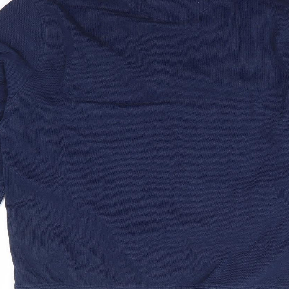 Marks and Spencer Mens Black High Neck Cotton Pullover Jumper Size M
