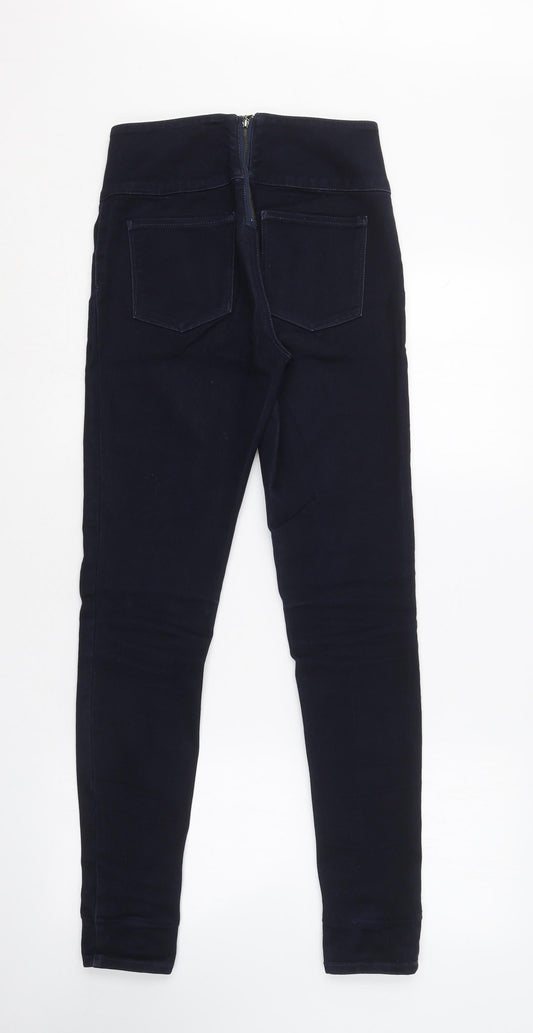 Pieces Womens Blue Cotton Jegging Trousers Size S L27.5 in Regular