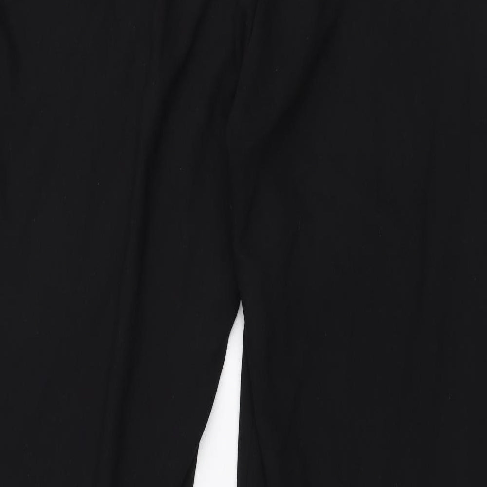 NEXT Womens Black Polyester Trousers Size 12 L30 in Regular Zip