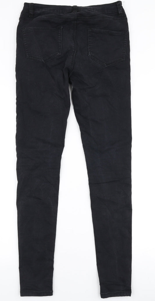 Denim Co Womens Black Cotton Skinny Jeans Size 10 L32 in Slim Zip