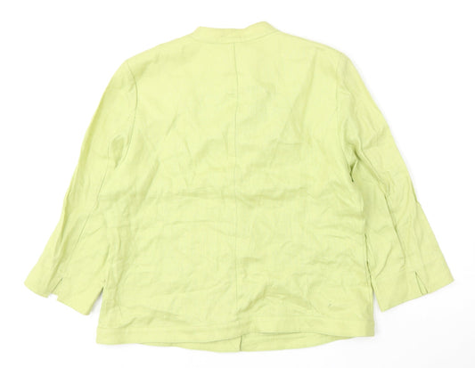 CC Womens Green Jacket Size M Button