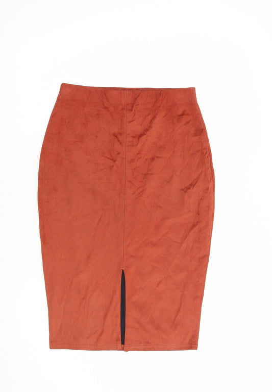 AX Paris Womens Brown Polyester Straight & Pencil Skirt Size 8