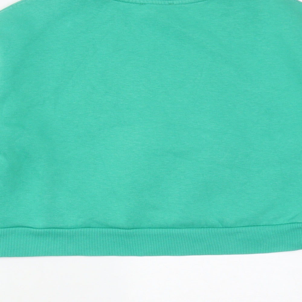 New Look Girls Green Cotton Pullover Sweatshirt Size 12-13 Years - Love yourself